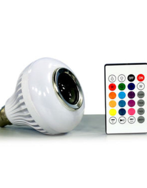 Colour Changing LED Bulb with Bluetooth Speaker & Remote